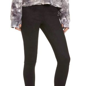 Splendid Faux Suede Black Leggings